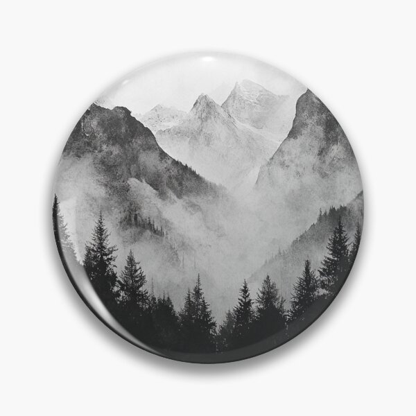 Item preview, Dark Landscape Mountains, Nature Wall Art designed and sold by NicolasGlowArt.
