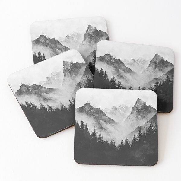 Item preview, Dark Landscape Mountains, Nature Wall Art designed and sold by NicolasGlowArt.