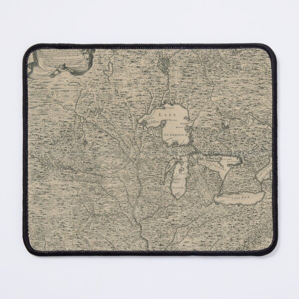 Item preview, 1741 Vintage Map of the Great Lakes and surrounding Areas "la SOURCE de la GRANDE RIVIÈRE de MISSISSIPI, le PAYS des ILLINOIS" designed and sold by Jeditwins.