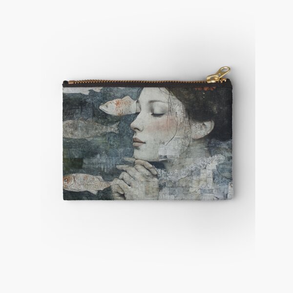 Item preview, surrealism woman fish art surreal dream beautiful ocean  designed and sold by MaciejPetelski.