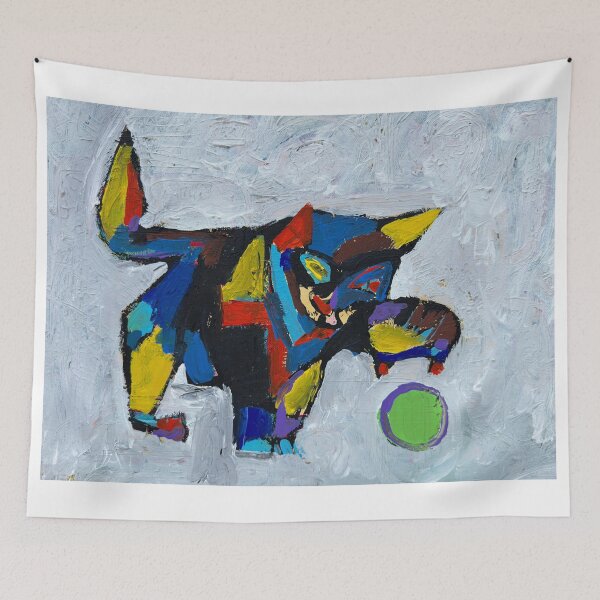 Item preview, ABSTRACT CAT PLAYING WITH A BALL designed and sold by lautir.