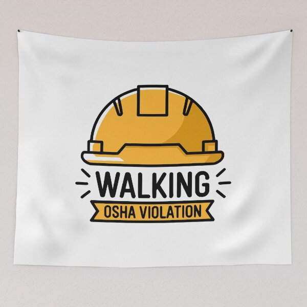 Item preview, Walking Osha Violation! Funny Hardhat Osha designed and sold by PMCreative.