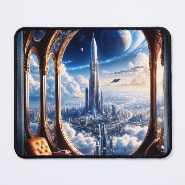 Item preview, Trektus Metropolis Futuristic Sci-Fi Cityscape Astounding AI Concept Art by Xzendor7 designed and sold by Xzendor7 Digital Art Creations.