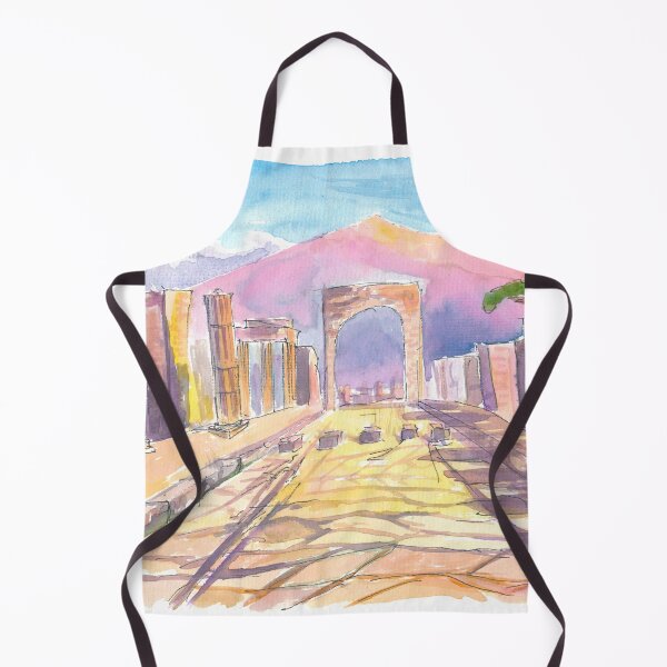 Item preview, Ancient Pompeii Street Scene with Roman Road and Vesuvius designed and sold by artshop77.