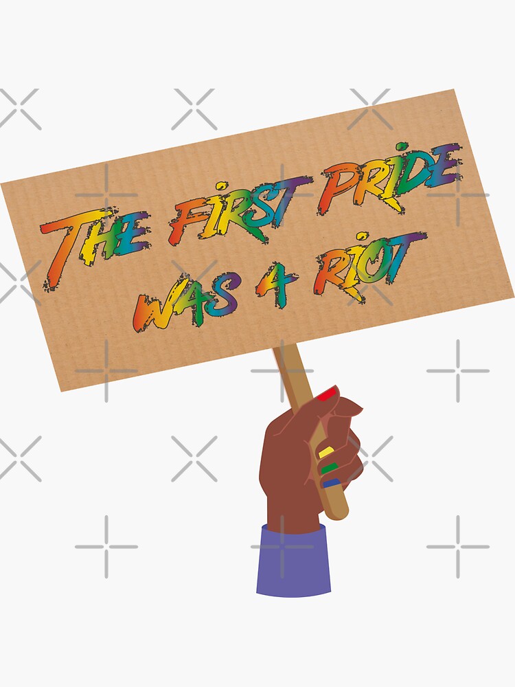 Thumbnail 3 of 3, Sticker, The First Pride Was A Riot designed and sold by TrueNovaDesigns.
