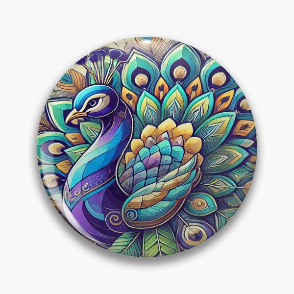 Item preview, Majestic Peacock: Geometric Splendor designed and sold by FAONIM.
