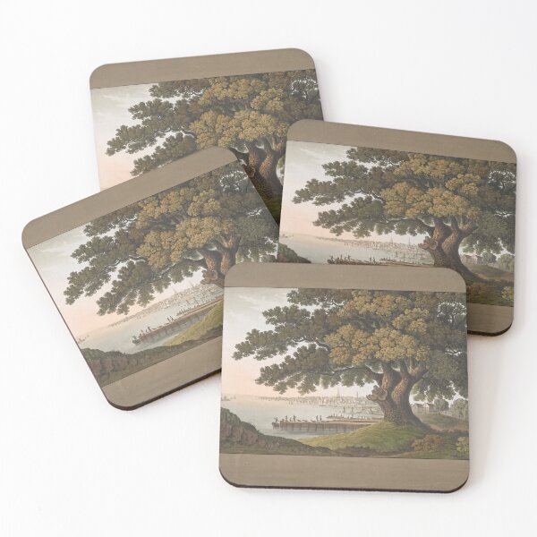 Item preview, Vintage etching of Philadelphia from 1801 "Philadelphia from the great Tree at Kensington" designed and sold by Jeditwins.