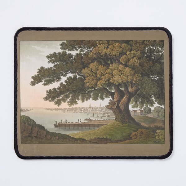 Item preview, Vintage etching of Philadelphia from 1801 "Philadelphia from the great Tree at Kensington" designed and sold by Jeditwins.