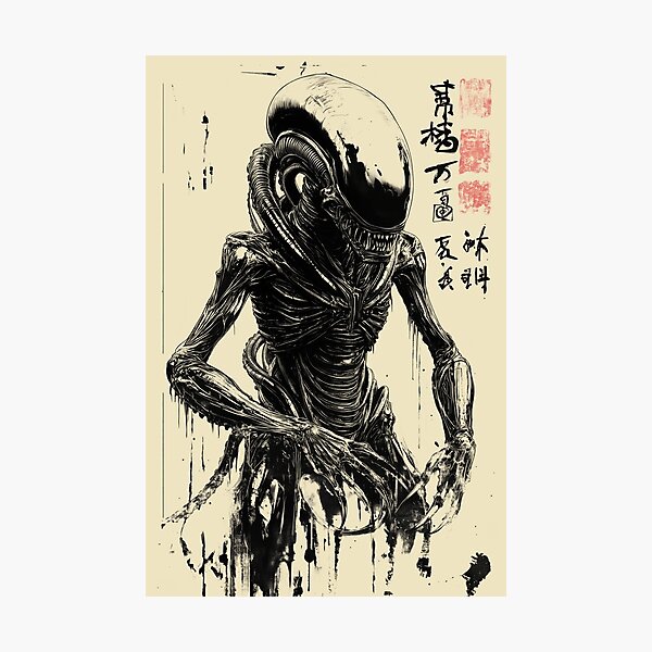 Aperçu de l'œuvre Conception d'affiche de Xénomorphe créée et vendue par blackdogshop.
