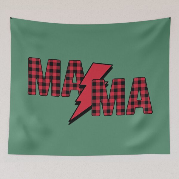 Item preview, Christmas Mama Lightning Tartan Pattern  designed and sold by RockBeeDesigns.