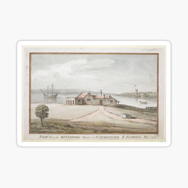 Item preview, 1764 Vintage watercolor of St. Augustine, Florida  designed and sold by Jeditwins.