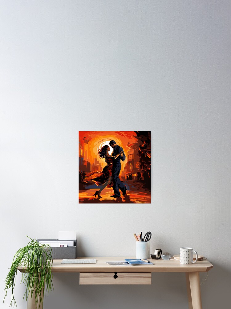 Thumbnail 2 of 3, Poster, Couple dancing tango designed and sold by Rtymer.