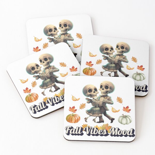 Item preview, I'm Just Waiting For Fall Vibes Mood, Fall Halloween Couples Friends Skeleton Design designed and sold by Raise2Shine.