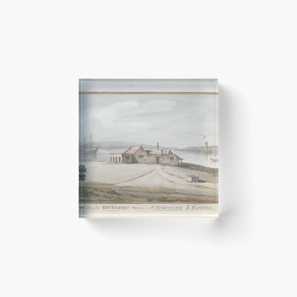 Item preview, 1764 Vintage watercolor of St. Augustine, Florida  designed and sold by Jeditwins.