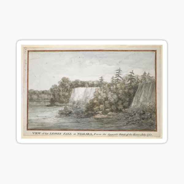 Item preview, Vintage watercolor of "VIEW of the LESSER FALL at NIAGARA " 1765 designed and sold by Jeditwins.