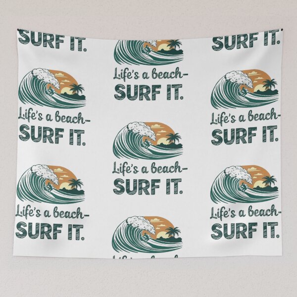 Item preview, Surfing the waves design designed and sold by DITCHB .