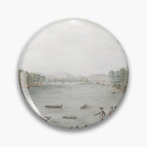 Item preview, Vintage watercolor of "A View of TICONDEROGA from a Point on the North Shore of Lake Champlain. " designed and sold by Jeditwins.