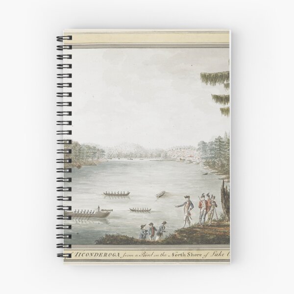 Artikelvorschau, Vintage-Aquarell von „Ein Blick auf TICONDEROGA von einem Punkt am Nordufer des Lake Champlain.“ entworfen und verkauft von Jeditwins.