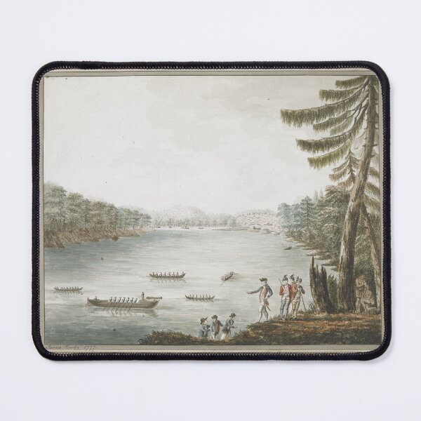 Item preview, Vintage watercolor of "A View of TICONDEROGA from a Point on the North Shore of Lake Champlain. " designed and sold by Jeditwins.