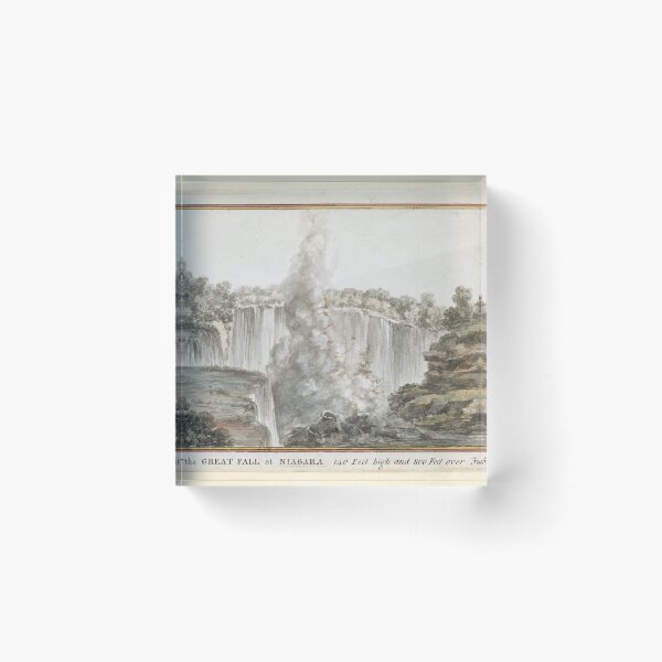 Aperçu de l'œuvre Aquarelle ancienne de "VUE de la GRANDE CHUTE à NIAGARA" 1765 créée et vendue par Jeditwins.
