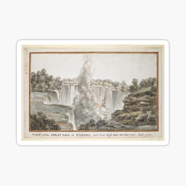 Item preview, Vintage watercolor of "VIEW of the GREAT FALL at NIAGARA " 1765 designed and sold by Jeditwins.