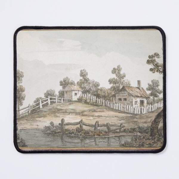 Item preview, Vintage watercolor 1764 "VIEW of a Cottage on the Island MASSACRE near the MOBILLE W. FLORIDA" designed and sold by Jeditwins.