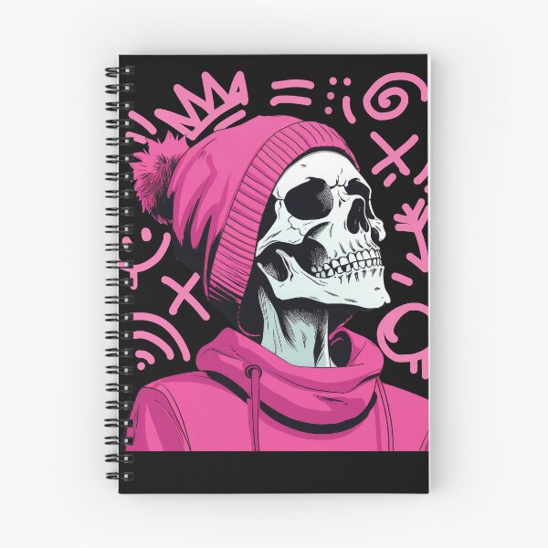 Item preview, Edgy Skeleton in Pink Hoodie - Unique Skeleton Style Art designed and sold by TurtleDojo.