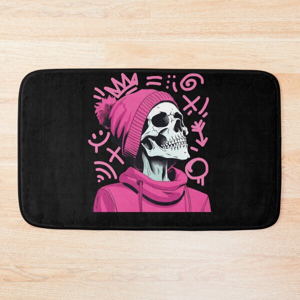 Item preview, Edgy Skeleton in Pink Hoodie - Unique Skeleton Style Art designed and sold by TurtleDojo.