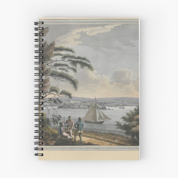 Item preview, Vintage watercolor of 1790 "View of Drake Island, the Citadel of Plymouth, with Cat Water, Mount Batton and the Sound designed and sold by Jeditwins.