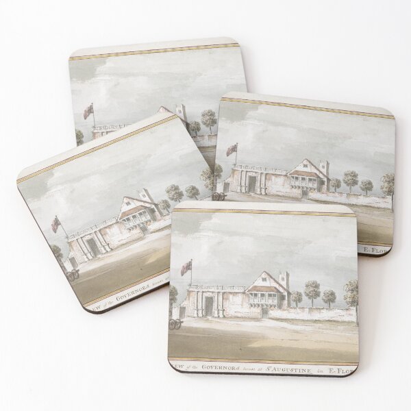 Item preview, Vintage watercolor of "VIEW of the GOVERNOR'S house at ST. AUGUSTINE in E. FLORIDA. Nov.r 1764." designed and sold by Jeditwins.