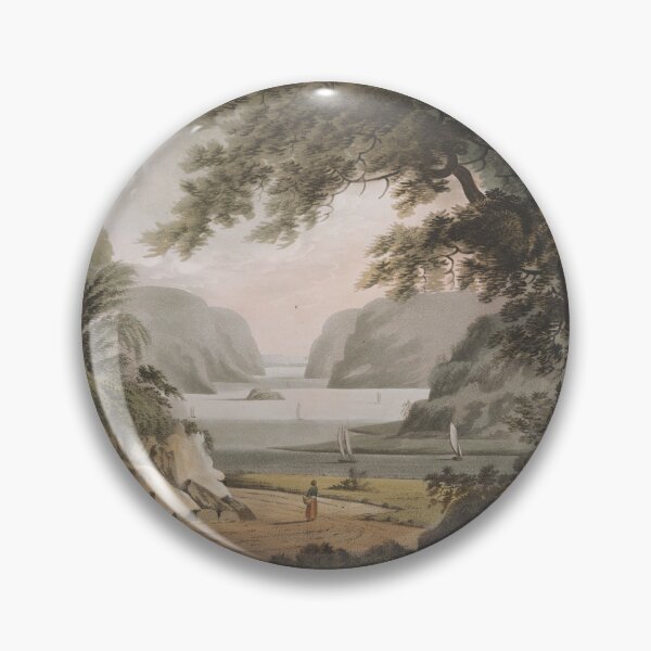 Item preview, Vintage handcoloured etching 1802 "HUDSONS RIVER " New York designed and sold by Jeditwins.