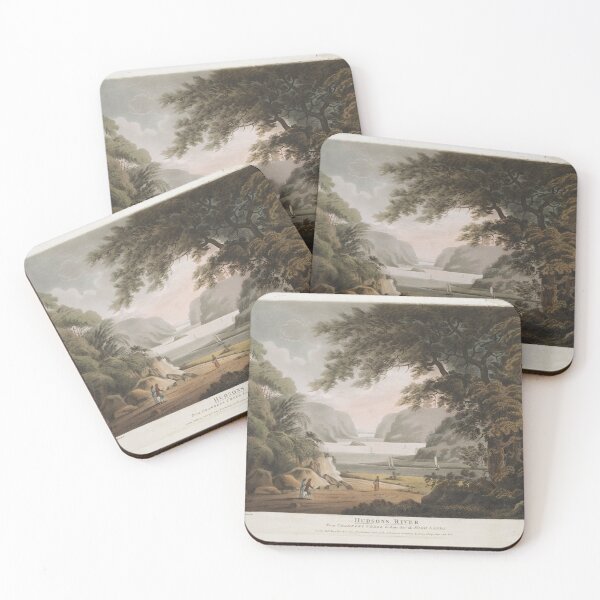 Item preview, Vintage handcoloured etching 1802 "HUDSONS RIVER " New York designed and sold by Jeditwins.