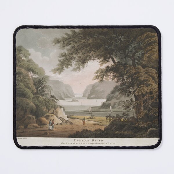 Item preview, Vintage handcoloured etching 1802 "HUDSONS RIVER " New York designed and sold by Jeditwins.