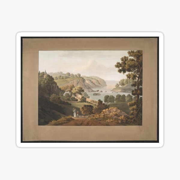 Item preview, Vintage handcoloured etching of 1806 "View on the Schuylkill River near Philadelphia." designed and sold by Jeditwins.