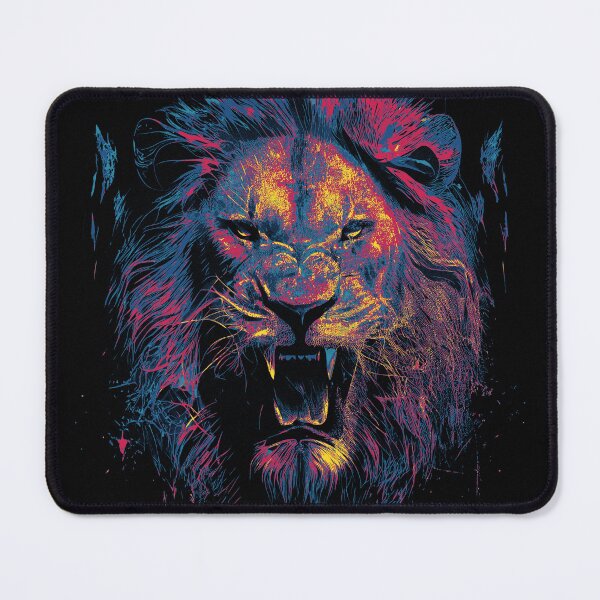 Item preview, Colorful Lion Head - Vibrant Multicolor Lion designed and sold by TurtleDojo.