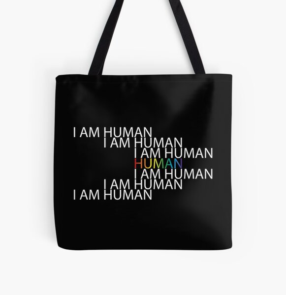 I Am Human (negative) All Over Print Tote Bag