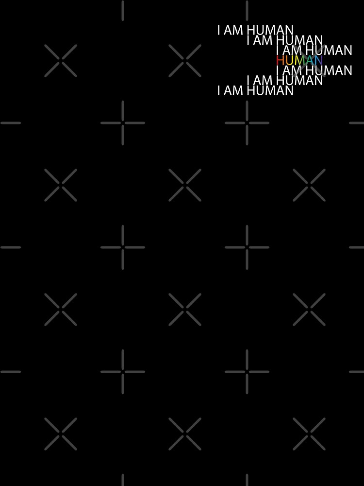 Thumbnail 7 of 7, Oversized T-Shirt, I Am Human (negative) designed and sold by TrueNovaDesigns.