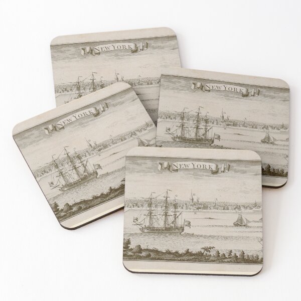 Item preview, Vintage etching of the 1733 New York Harbor designed and sold by Jeditwins.