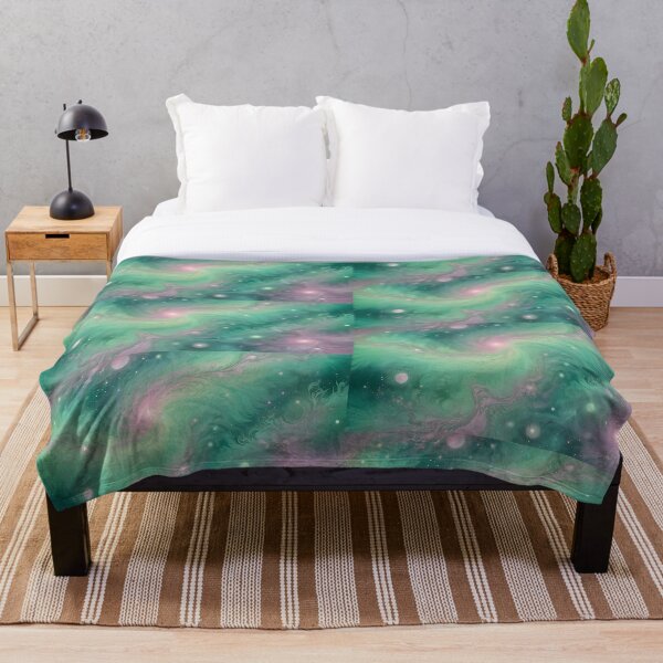 Item preview, Green and pink star clouds designed and sold by MatthaeusArts.