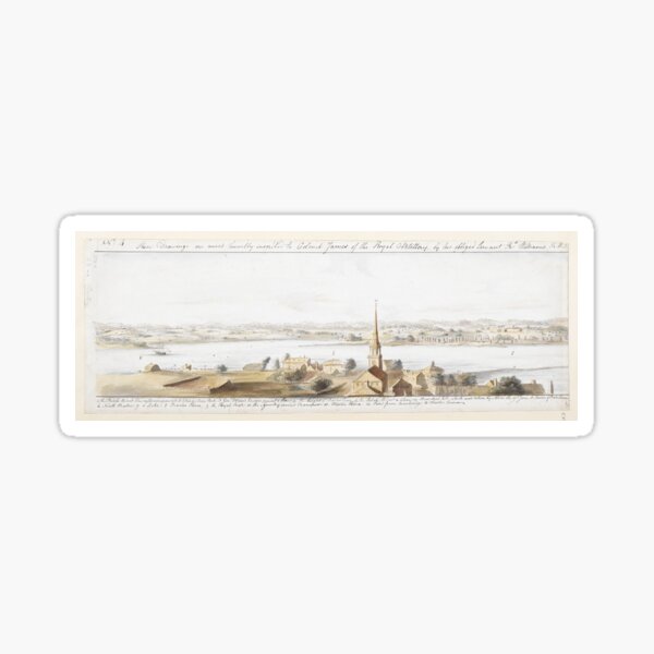 Item preview, Vintage watercolor of "View from Beacon Hill", Boston 1775 designed and sold by Jeditwins.