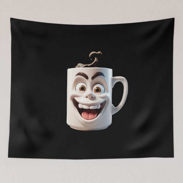 Item preview, 3D Coffee Mug with a Smiling Face designed and sold by TurtleDojo.