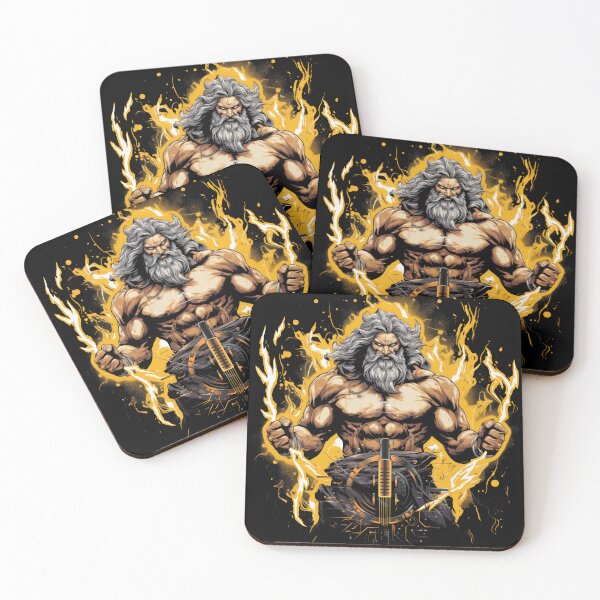 Item preview, Greek God Zeus with Burning Flames - Powerful Divine Presence designed and sold by TurtleDojo.