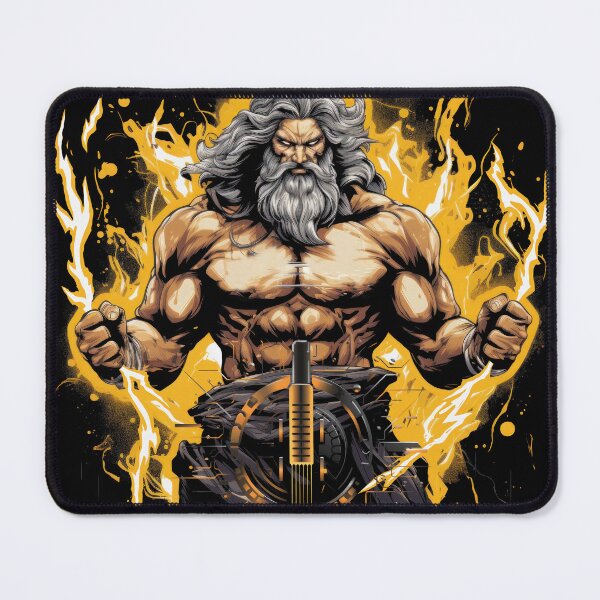 Item preview, Greek God Zeus with Burning Flames - Powerful Divine Presence designed and sold by TurtleDojo.