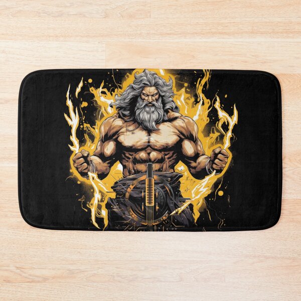Item preview, Greek God Zeus with Burning Flames - Powerful Divine Presence designed and sold by TurtleDojo.
