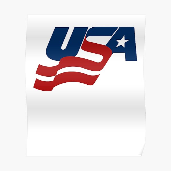 Poster Usa Hockey Logo Redbubble