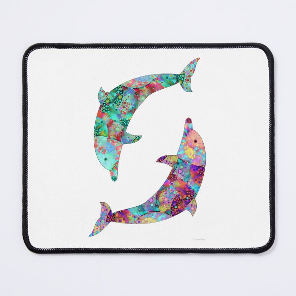 Item preview, Enchanted Dancing Dolphins Art designed and sold by Sharon Cummings Art.