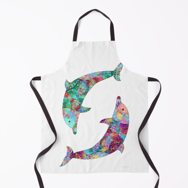 Item preview, Enchanted Dancing Dolphins Art designed and sold by Sharon Cummings Art.
