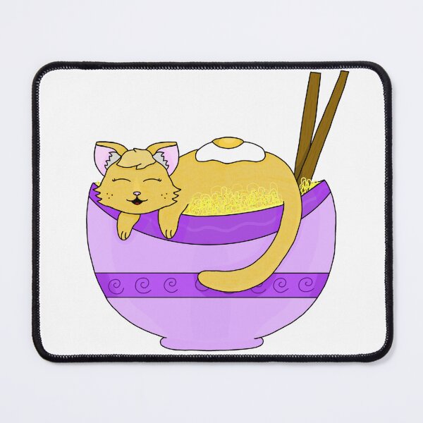 Item preview, Ramen Kitty in Bowl designed and sold by UselessClockwrk.