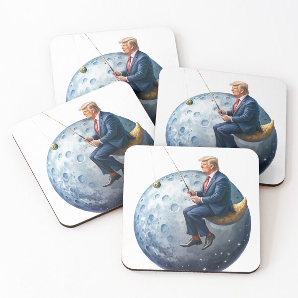 Item preview, Trump fishing on the moon designed and sold by sabily.