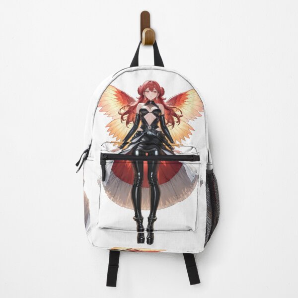 Item preview, Beautiful Anime Girl with Fiery Wings: A Stunning Fantasy Art designed and sold by RvinJo8.